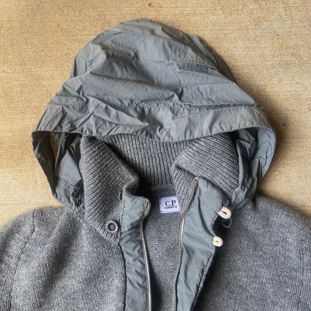 VTG CP Company Wool and Nylon Hooded Sweater